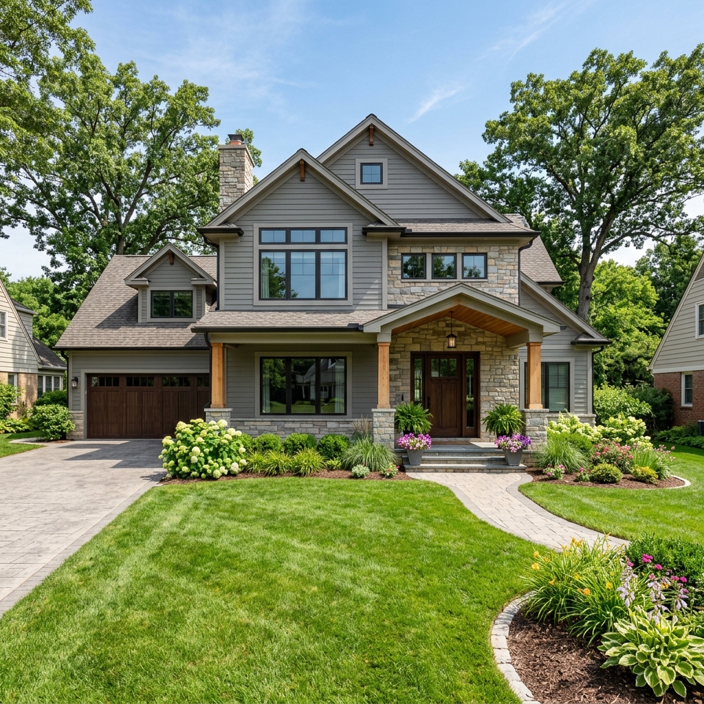 Modern contemporary residential home exterior